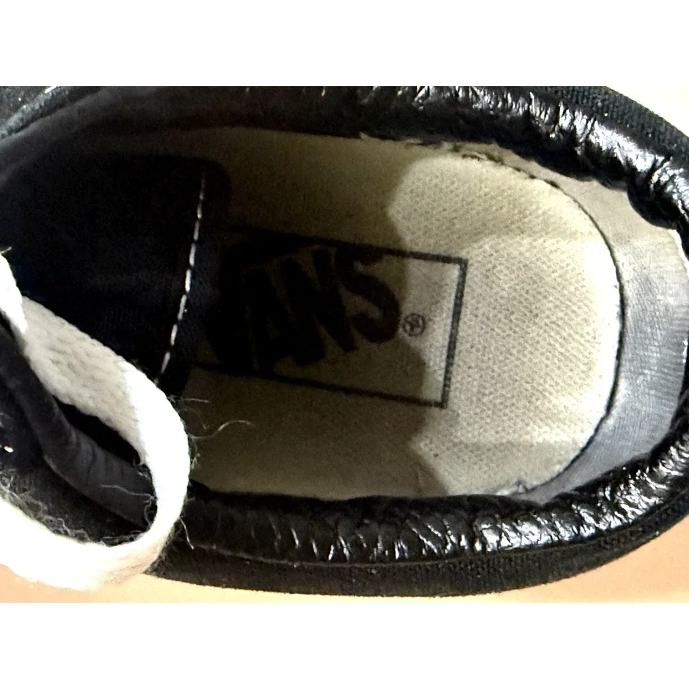 VANS Off the Wall Old Skool Skate Shoes Canvas Black White Sz Mens 6.5 women 8.0